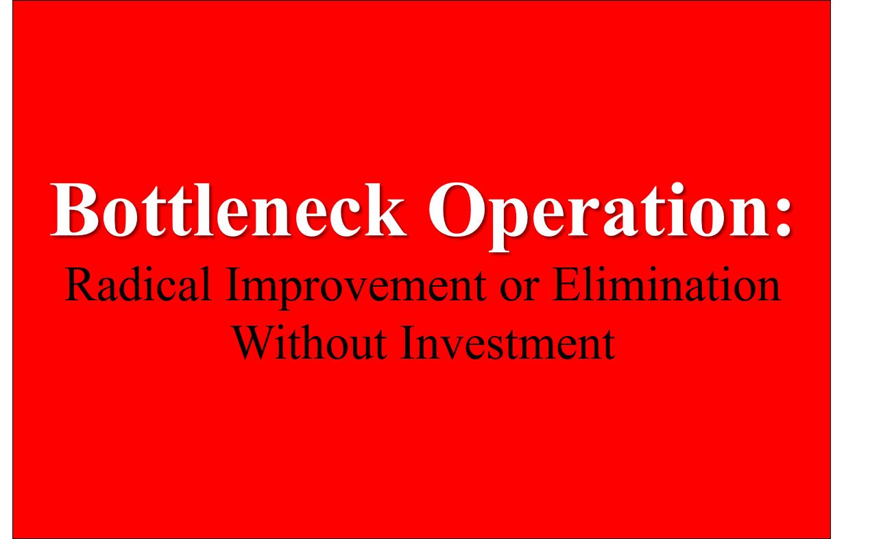 Bottleneck operations
